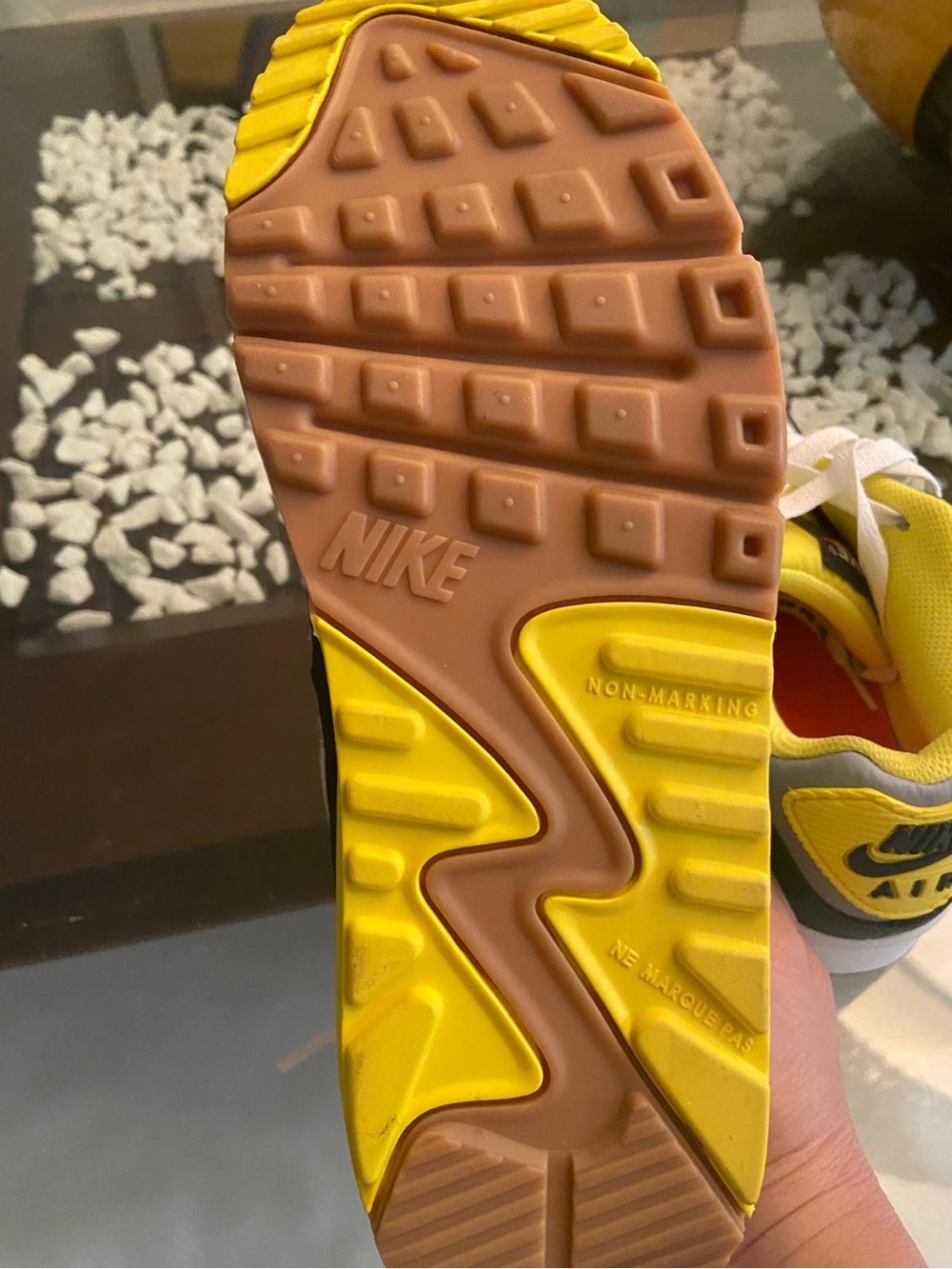 Nike Yellow, White and Black Air Sneakers - Picture 6 of 6